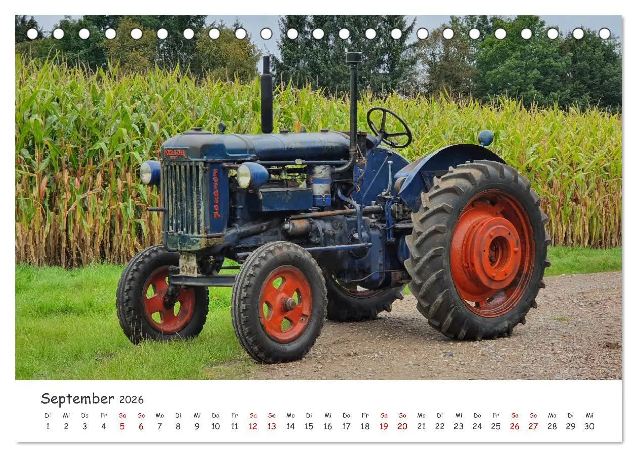 Bild: 9783457650042 | Historische Traktoren 2026 (Tischkalender 2026 DIN A5 quer),...