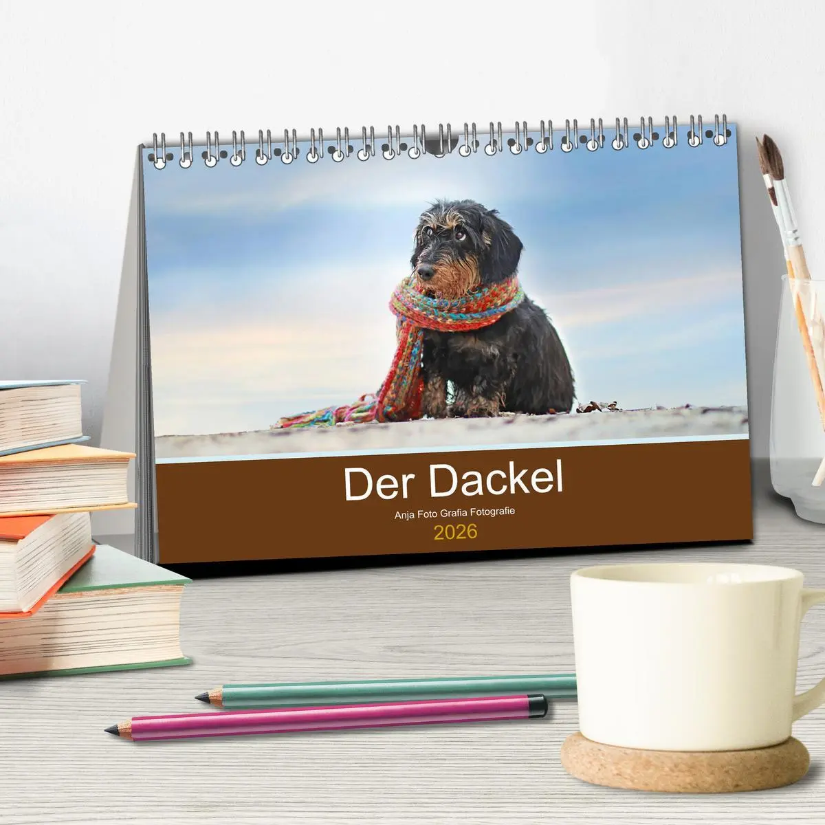 Bild: 9783457720042 | Der Dackel (Tischkalender 2026 DIN A5 quer), CALVENDO Monatskalender