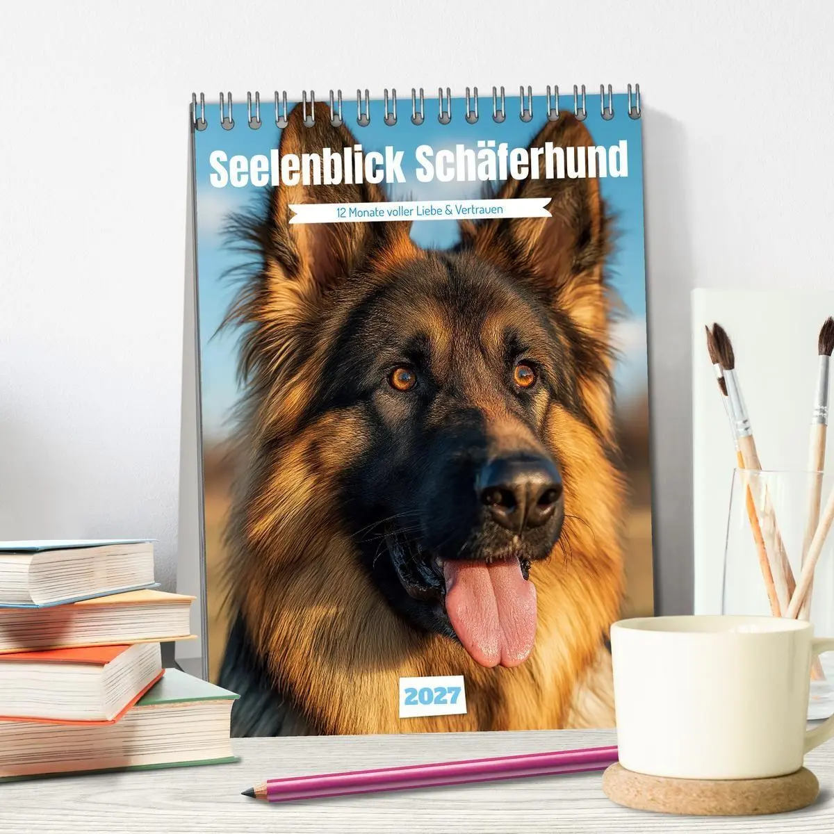 Bild: 9783516810042 | Seelenblick Schäferhund (Tischkalender 2027 DIN A5 hoch), CALVENDO...