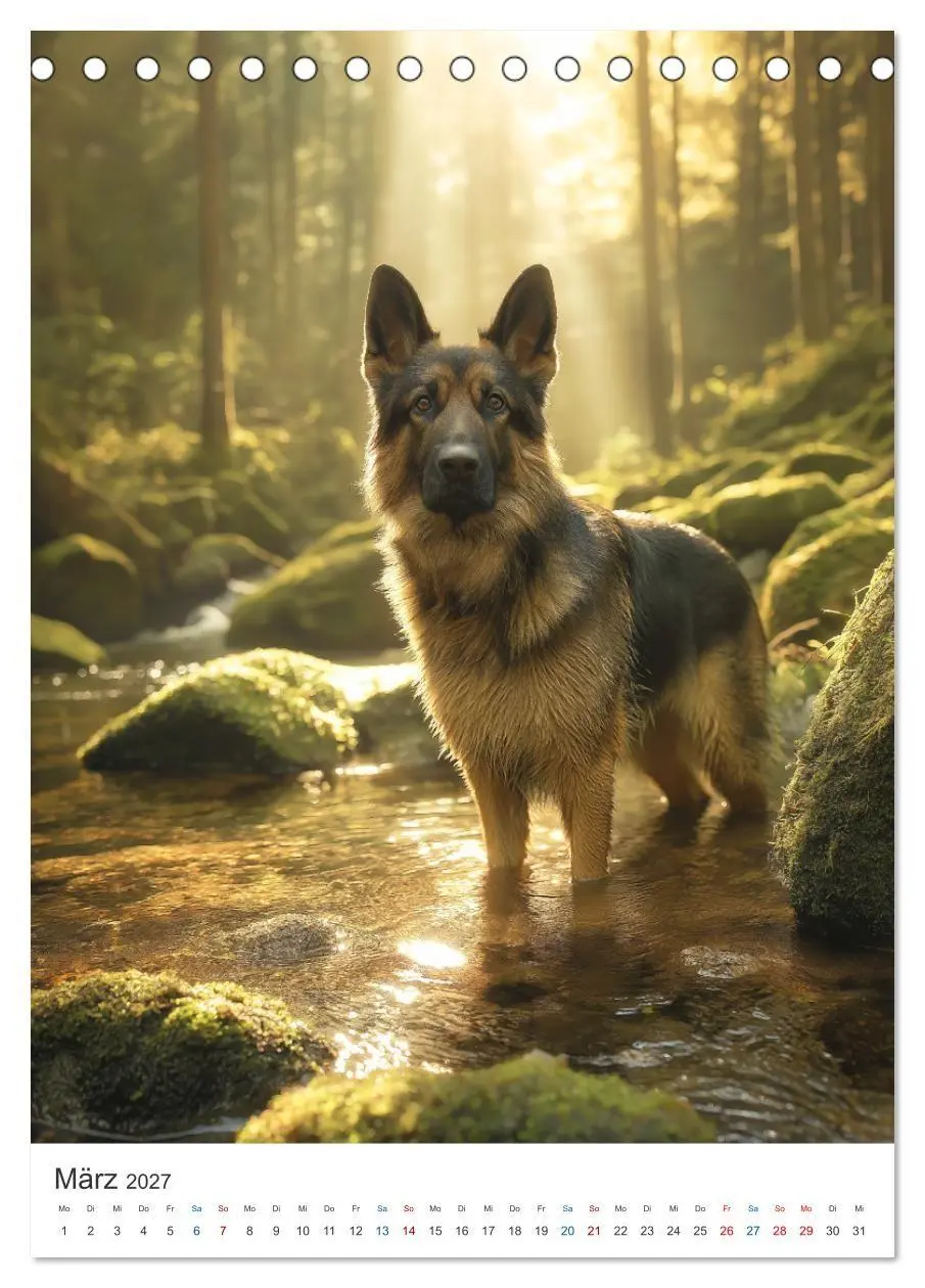 Bild: 9783516810042 | Seelenblick Schäferhund (Tischkalender 2027 DIN A5 hoch), CALVENDO...