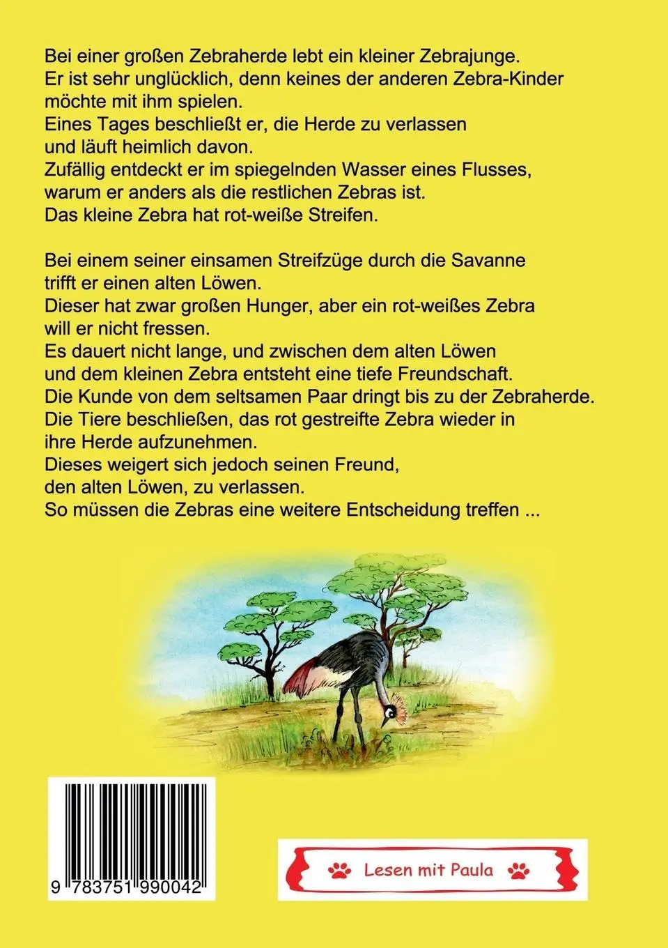 Rückseite: 9783751990042 | Die Geschichte vom kleinen Zebra | Haike Espenhain | Taschenbuch