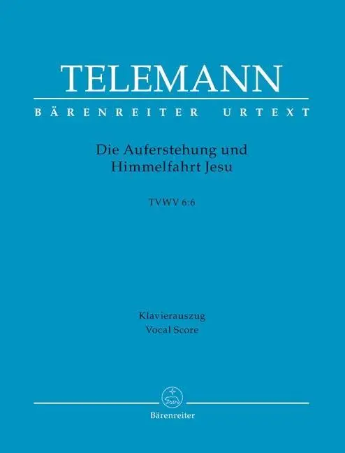 Cover: 9790006560042 | Die Auferstehung Und Himmelfahrt Jesu | Oratorio | Telemann | Buch