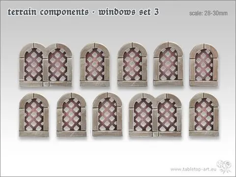 Cover: 610098490142 | Terrain Components - Windows Set 3 (10) | deutsch | Tabletop-Art