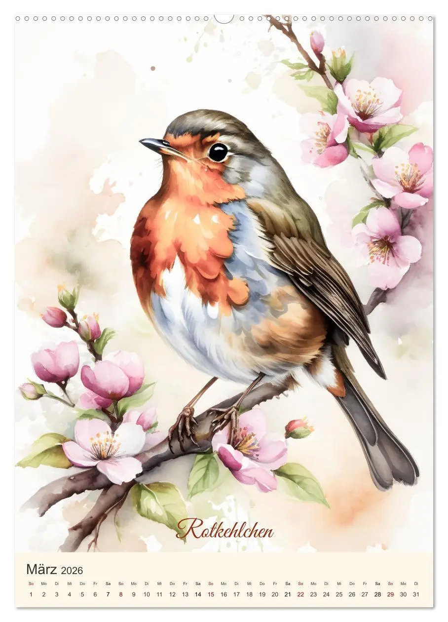Bild: 9783457260142 | Alle Vögel sind schon da (Wandkalender 2026 DIN A2 hoch), CALVENDO...