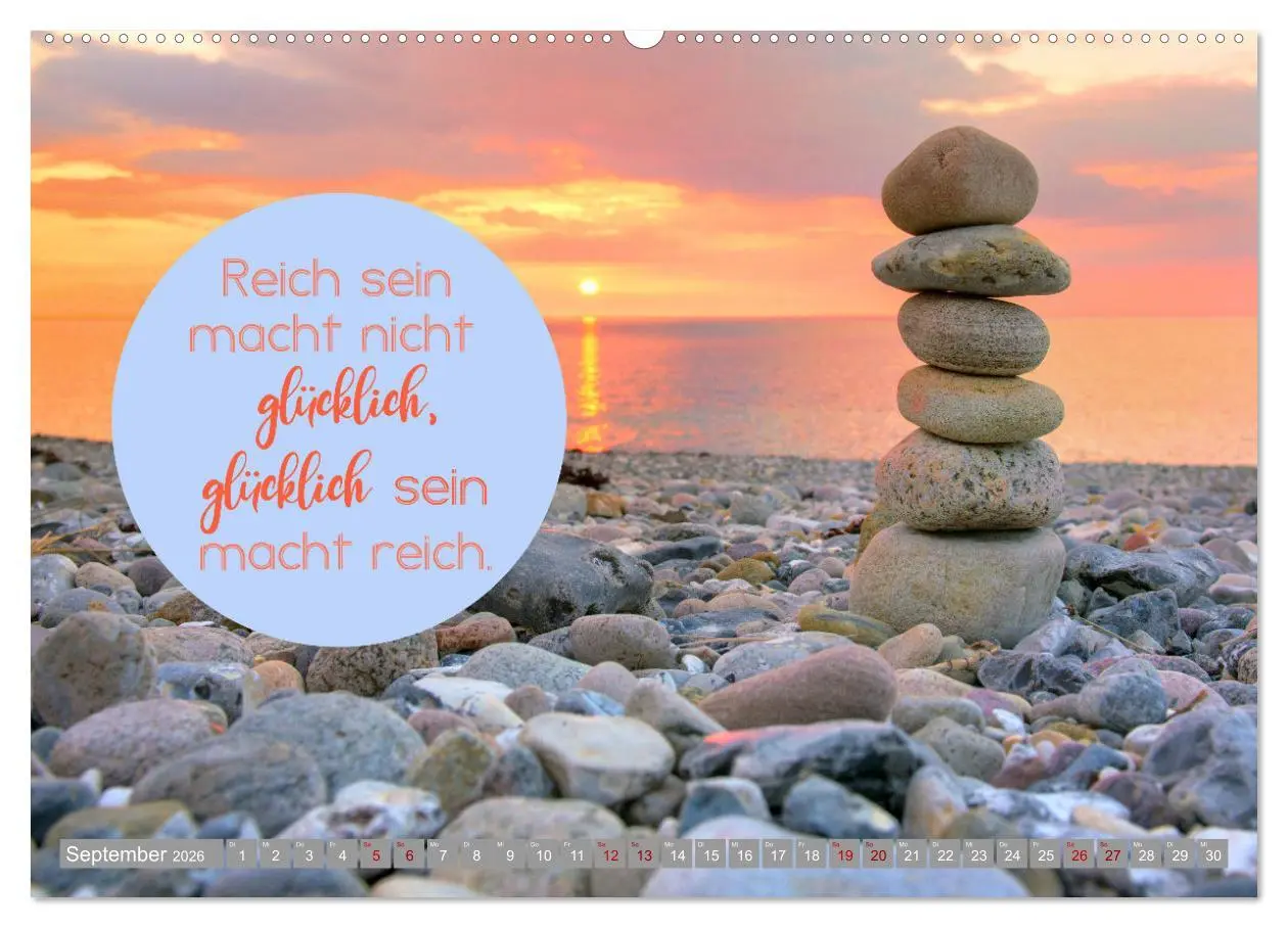 Bild: 9783457640142 | ACHTSAMKEIT - Wege des Glücks (Wandkalender 2026 DIN A2 quer),...
