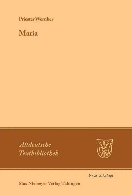 Cover: 9783484200142 | Maria | Bruchstücke und Umarbeitungen | Carl Wesle (u. a.) | Buch