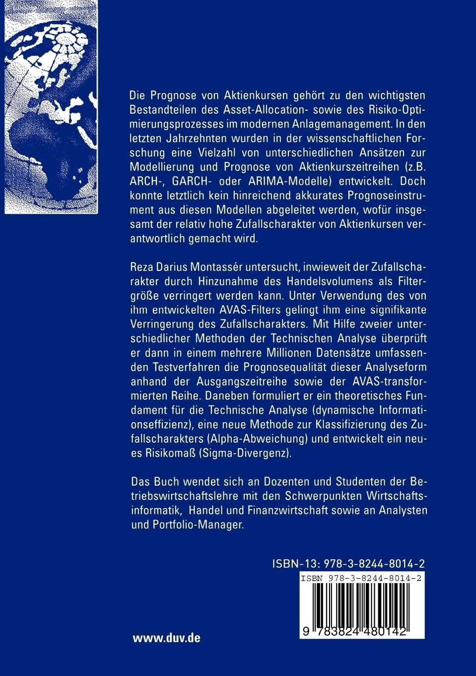 Rückseite: 9783824480142 | Die Rolle des Volumens bei der Aktienkursprognose unter besonderer...
