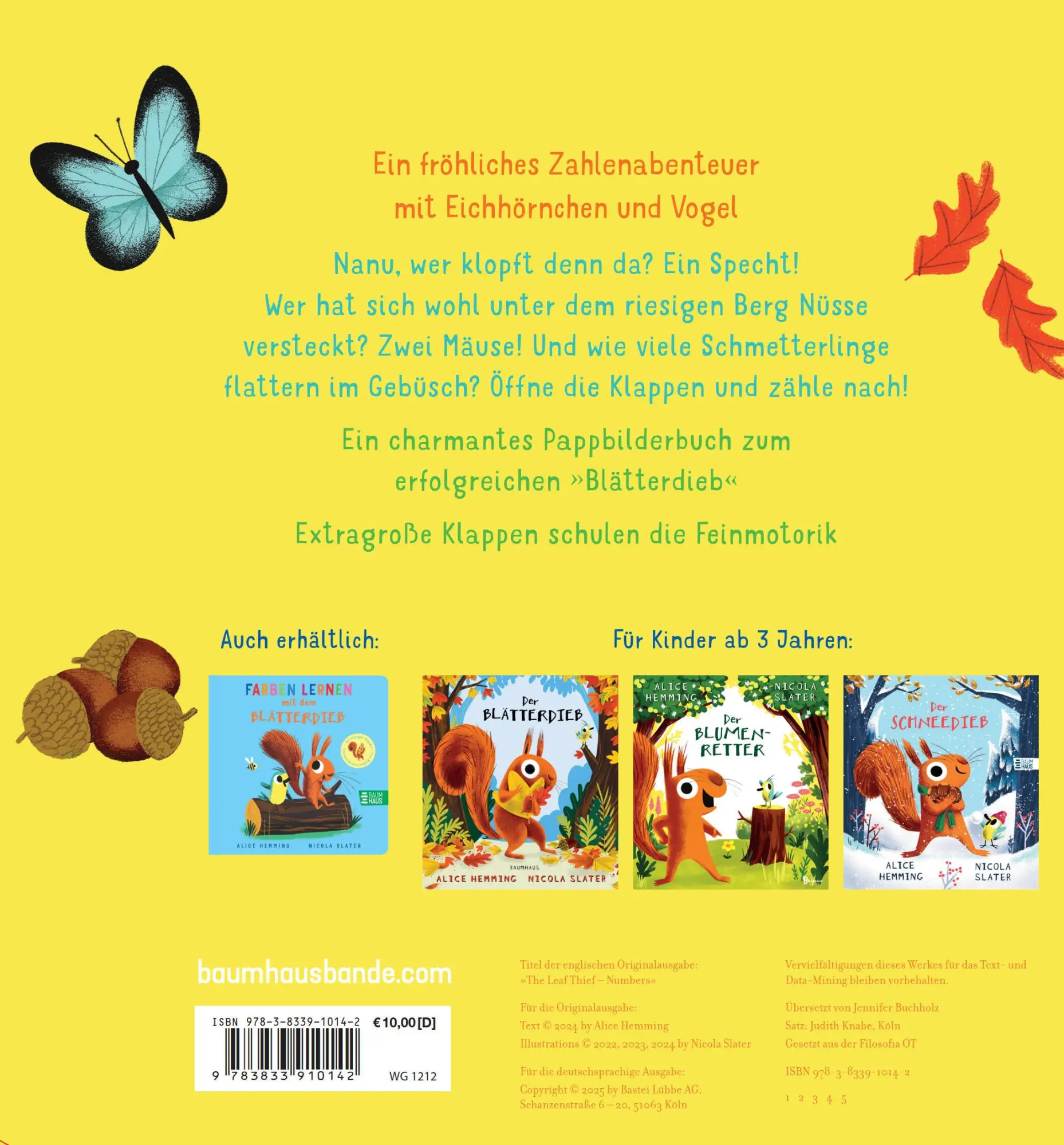Bild: 9783833910142 | Zahlen lernen mit dem Blätterdieb | Alice Hemming | Buch | 12 S.