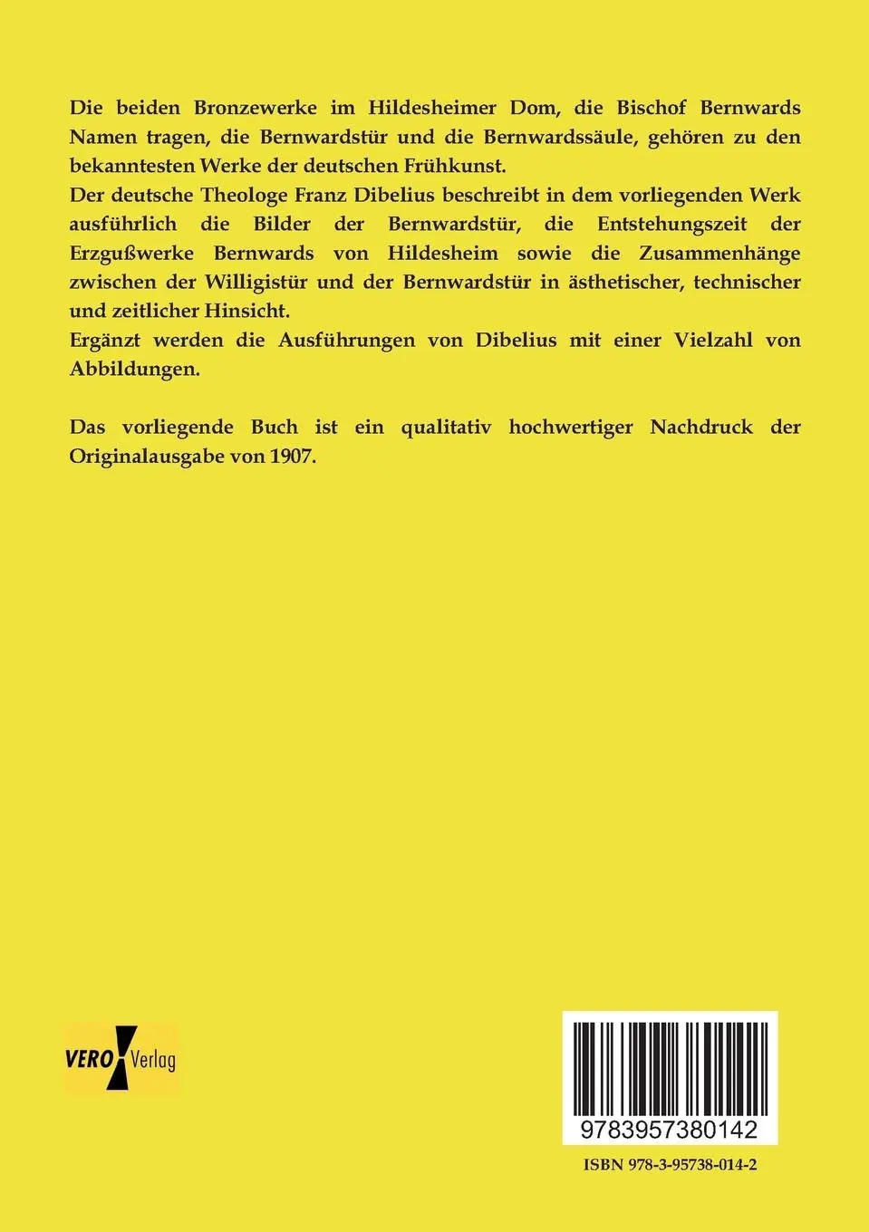 Rückseite: 9783957380142 | Die Bernwardstür zu Hildesheim | Franz Dibelius | Taschenbuch | 196 S.