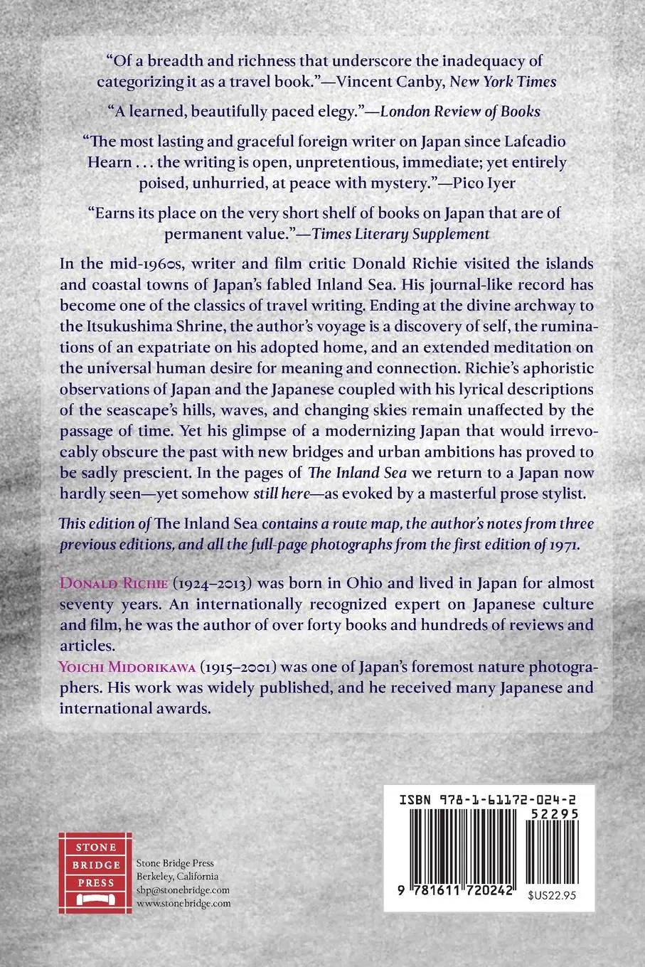 Rückseite: 9781611720242 | The Inland Sea | Donald Richie | Taschenbuch | Englisch | 2015