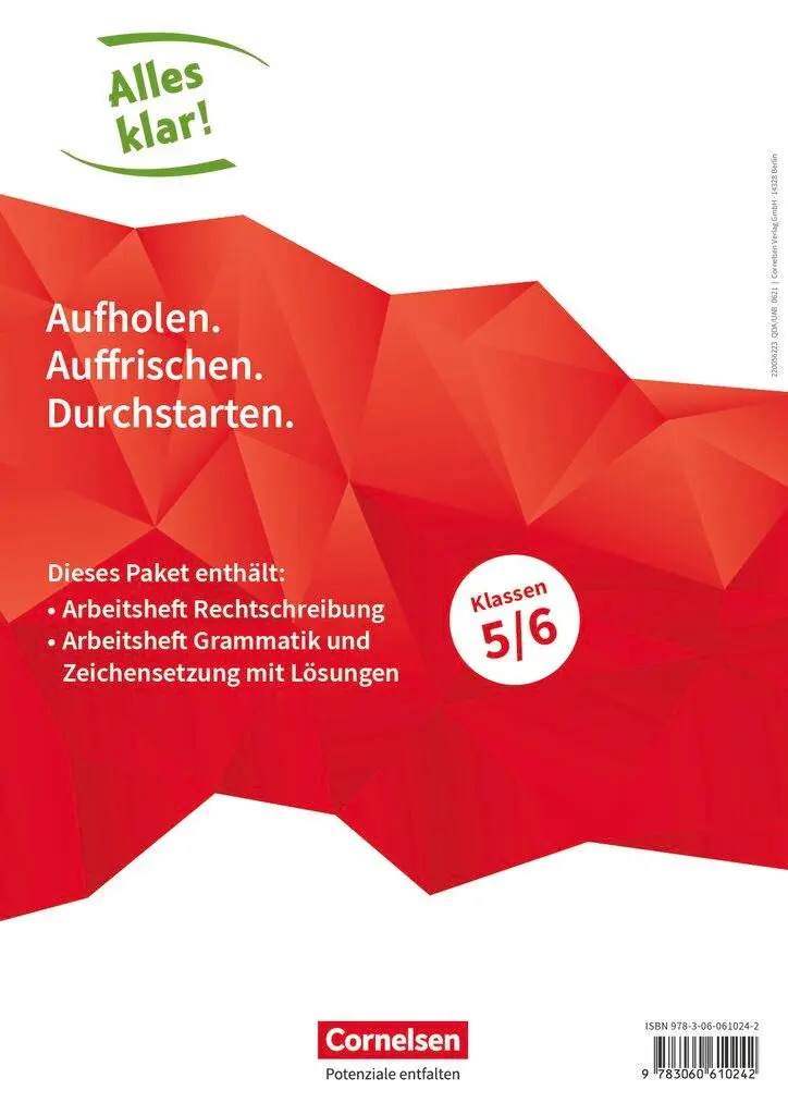 Cover: 9783060610242 | Alles klar! Deutsch. Sekundarstufe I 5./6. Schuljahr....