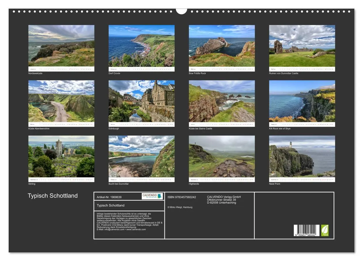 Bild: 9783457560242 | Typisch Schottland (Wandkalender 2026 DIN A2 quer), CALVENDO...