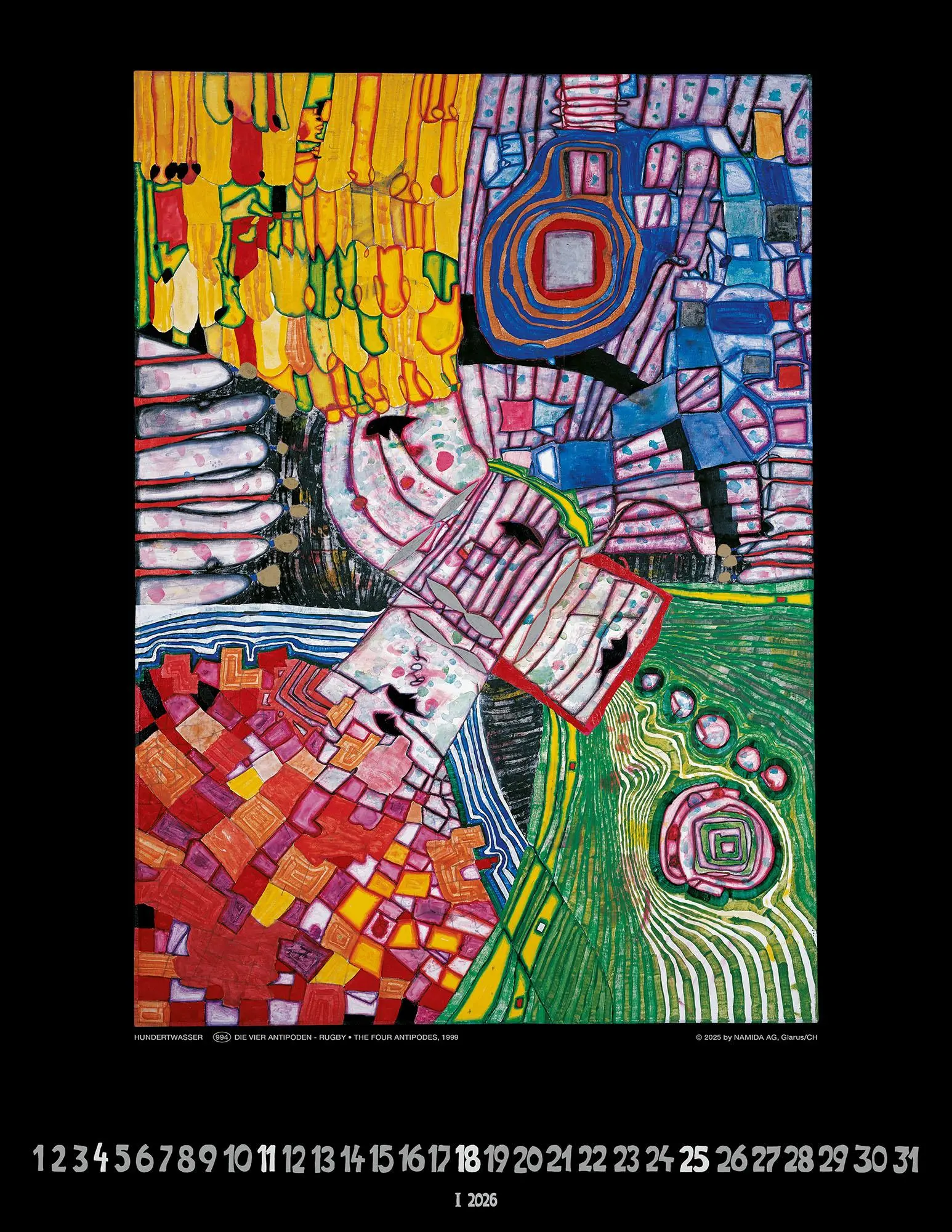 Bild: 9783910430242 | Hundertwasser Art Calendar 2026 | Wörner Verlag GmbH | Kalender | 2026