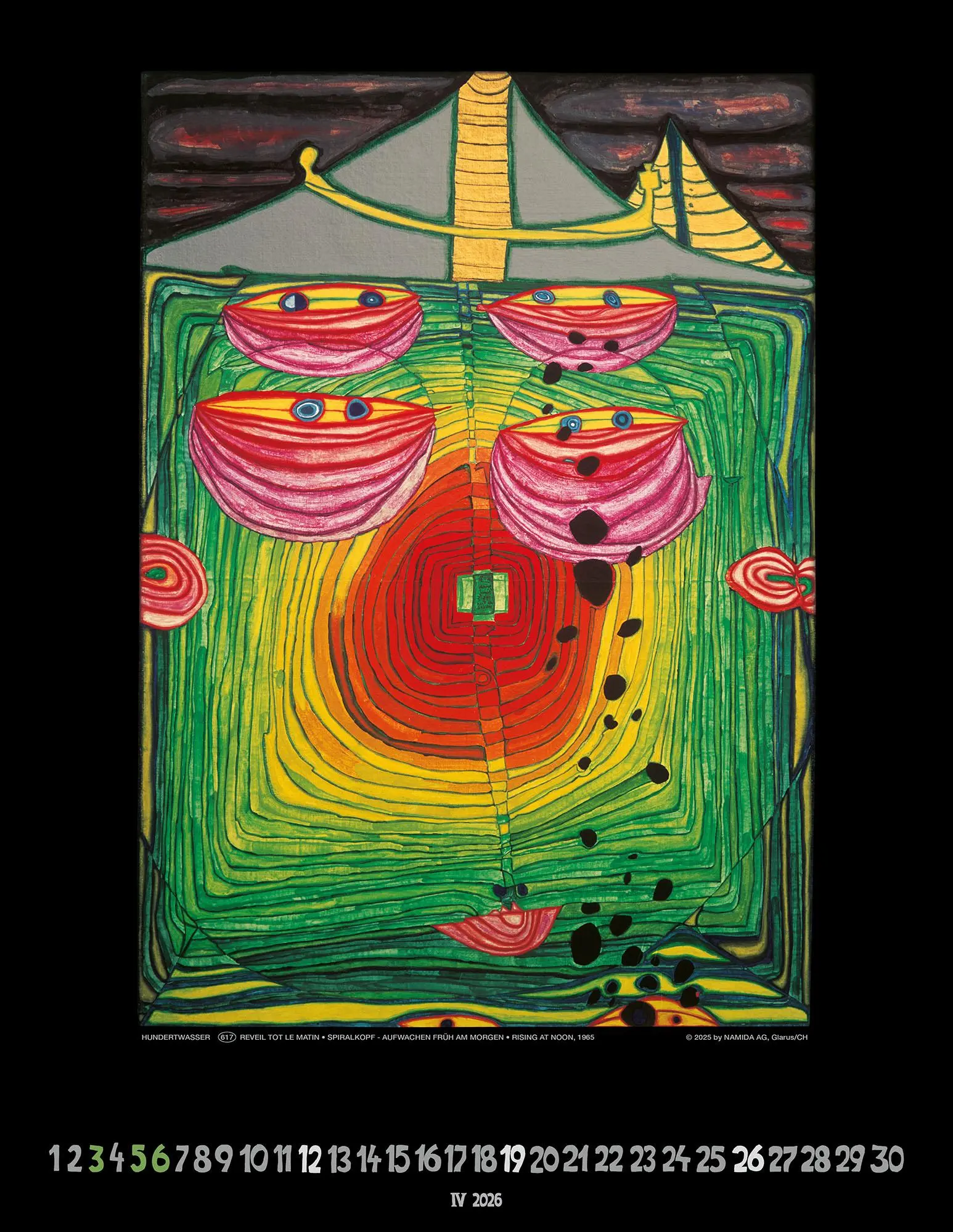 Bild: 9783910430242 | Hundertwasser Art Calendar 2026 | Wörner Verlag GmbH | Kalender | 2026