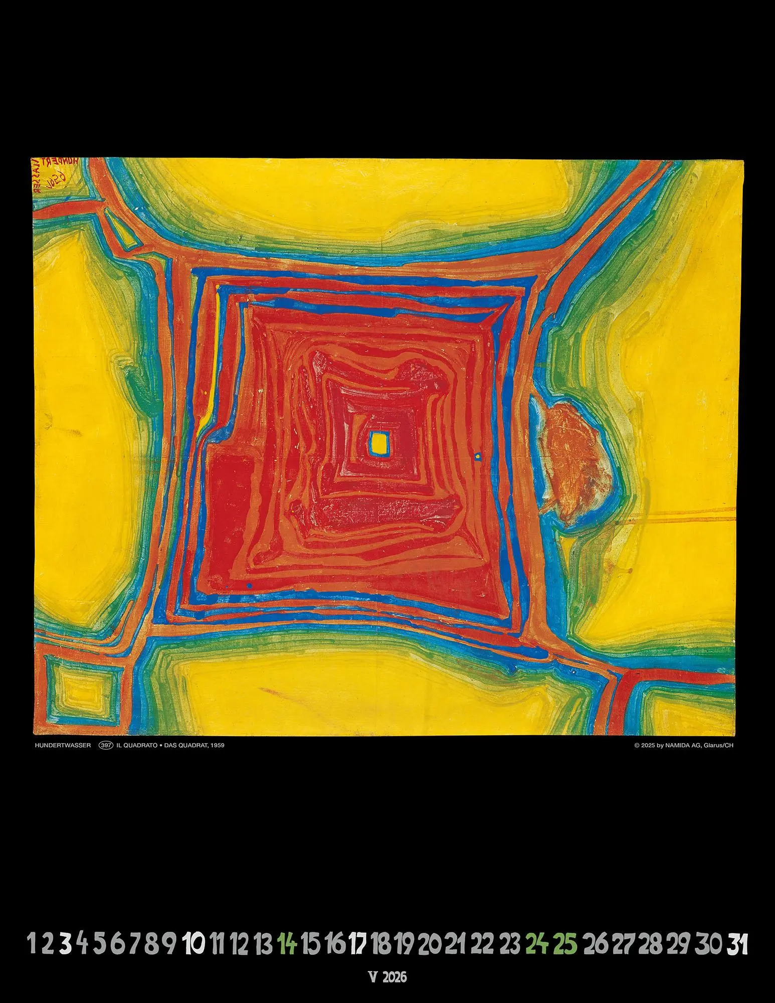 Bild: 9783910430242 | Hundertwasser Art Calendar 2026 | Wörner Verlag GmbH | Kalender | 2026