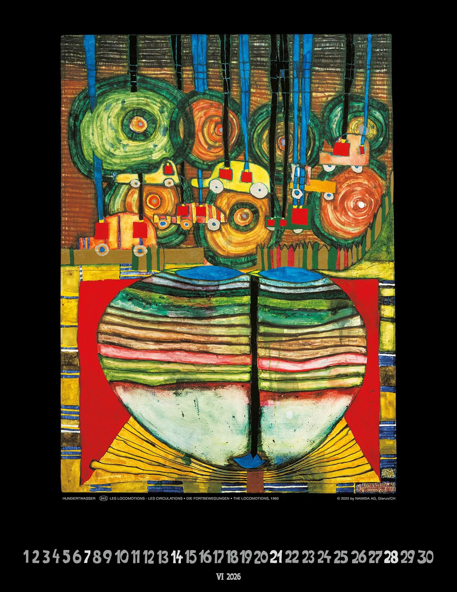 Bild: 9783910430242 | Hundertwasser Art Calendar 2026 | Wörner Verlag GmbH | Kalender | 2026