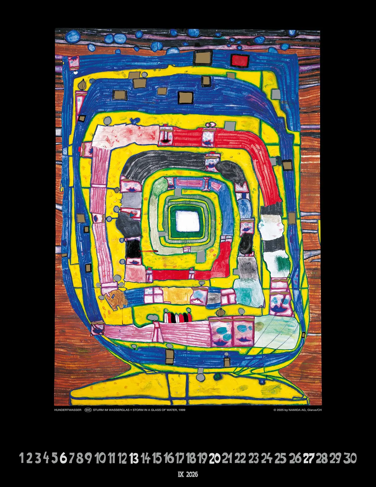 Bild: 9783910430242 | Hundertwasser Art Calendar 2026 | Wörner Verlag GmbH | Kalender | 2026