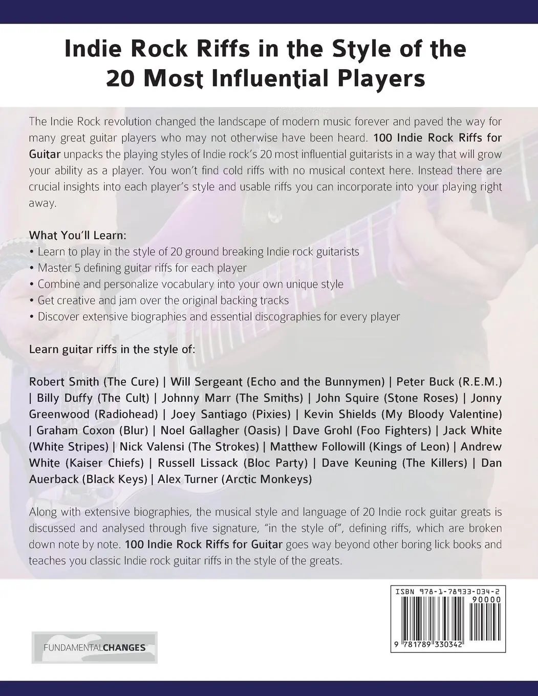 Rückseite: 9781789330342 | 100 Indie Rock Riffs for Guitar | Joseph Alexander | Taschenbuch