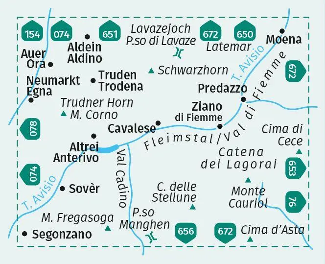 Bild: 9783991540342 | KOMPASS Wanderkarte 655 Fleimstal / Val di Fiemme, Lagorai,...