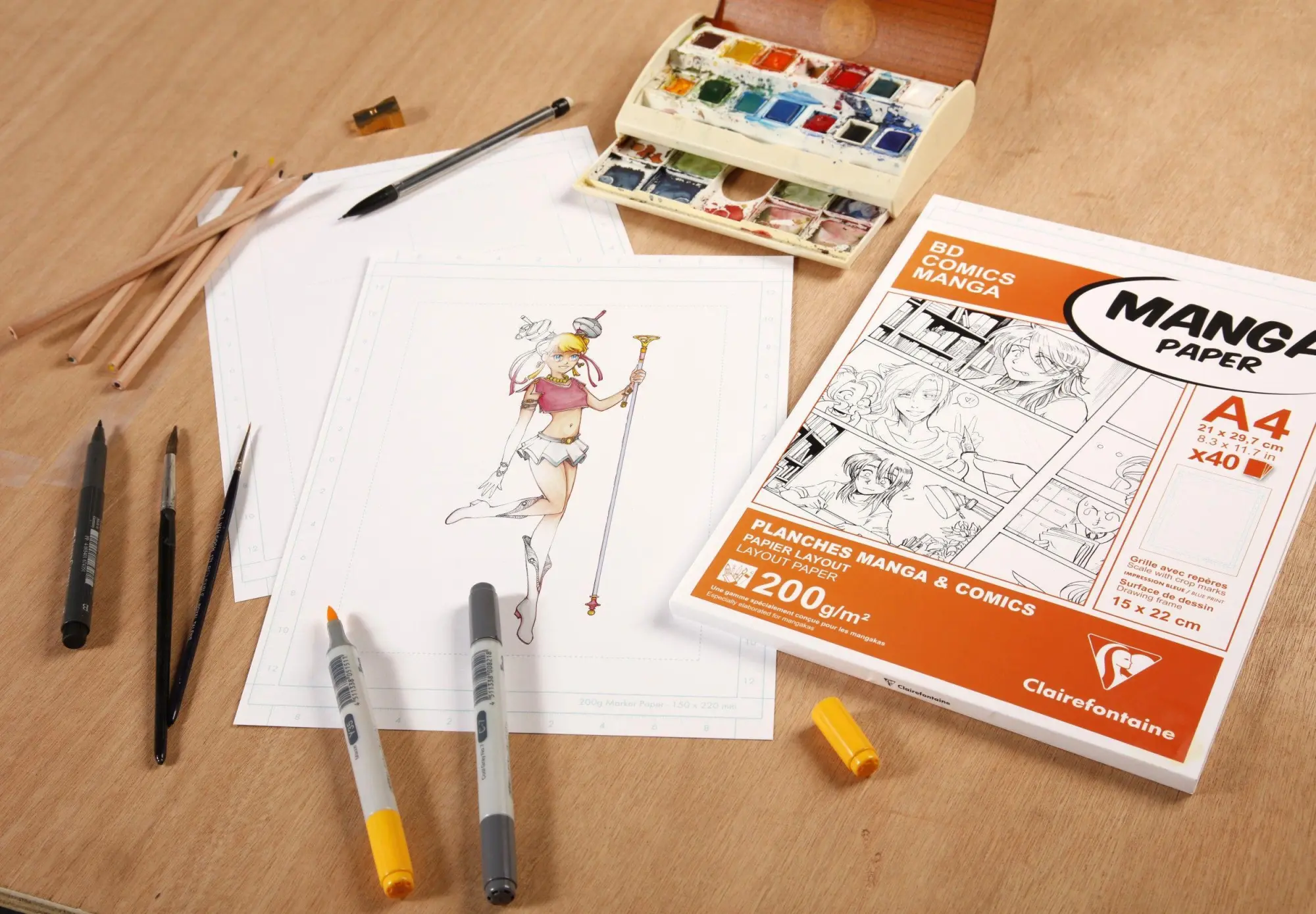 Bild: 3329680940442 | Papier für Manga, Packung/Etui mit 40 Blatt A4 200g | Deutsch | 2022