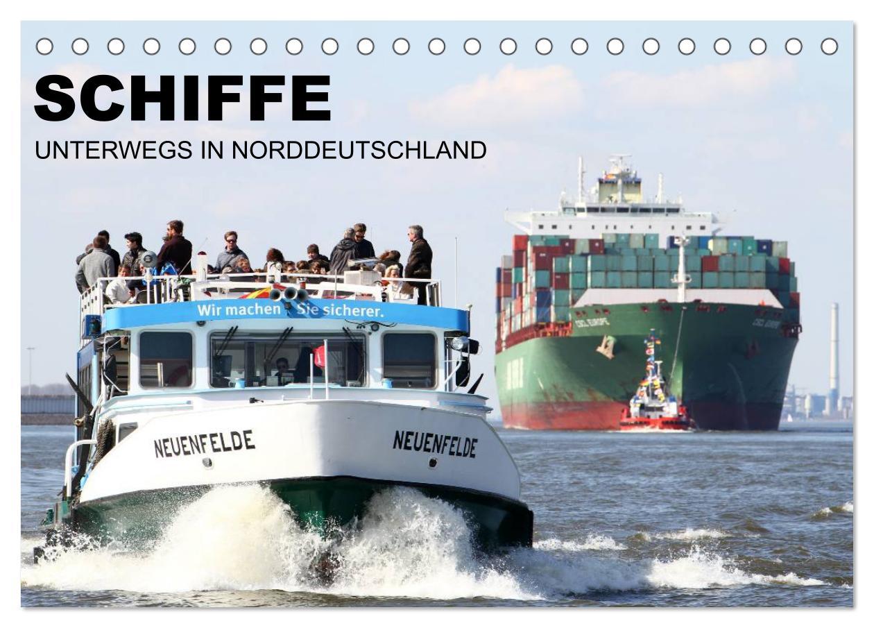 Cover: 9783435690442 | Schiffe - Unterwegs in Norddeutschland (Tischkalender 2025 DIN A5...