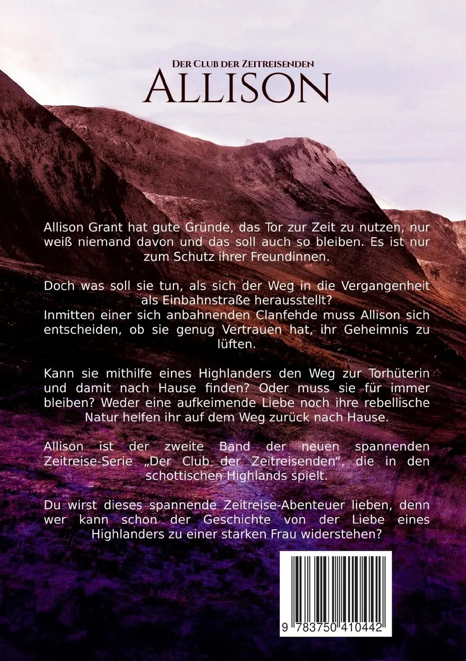 Rückseite: 9783750410442 | Allison | Der Club der Zeitreisenden 2 | Julia Stirling | Taschenbuch