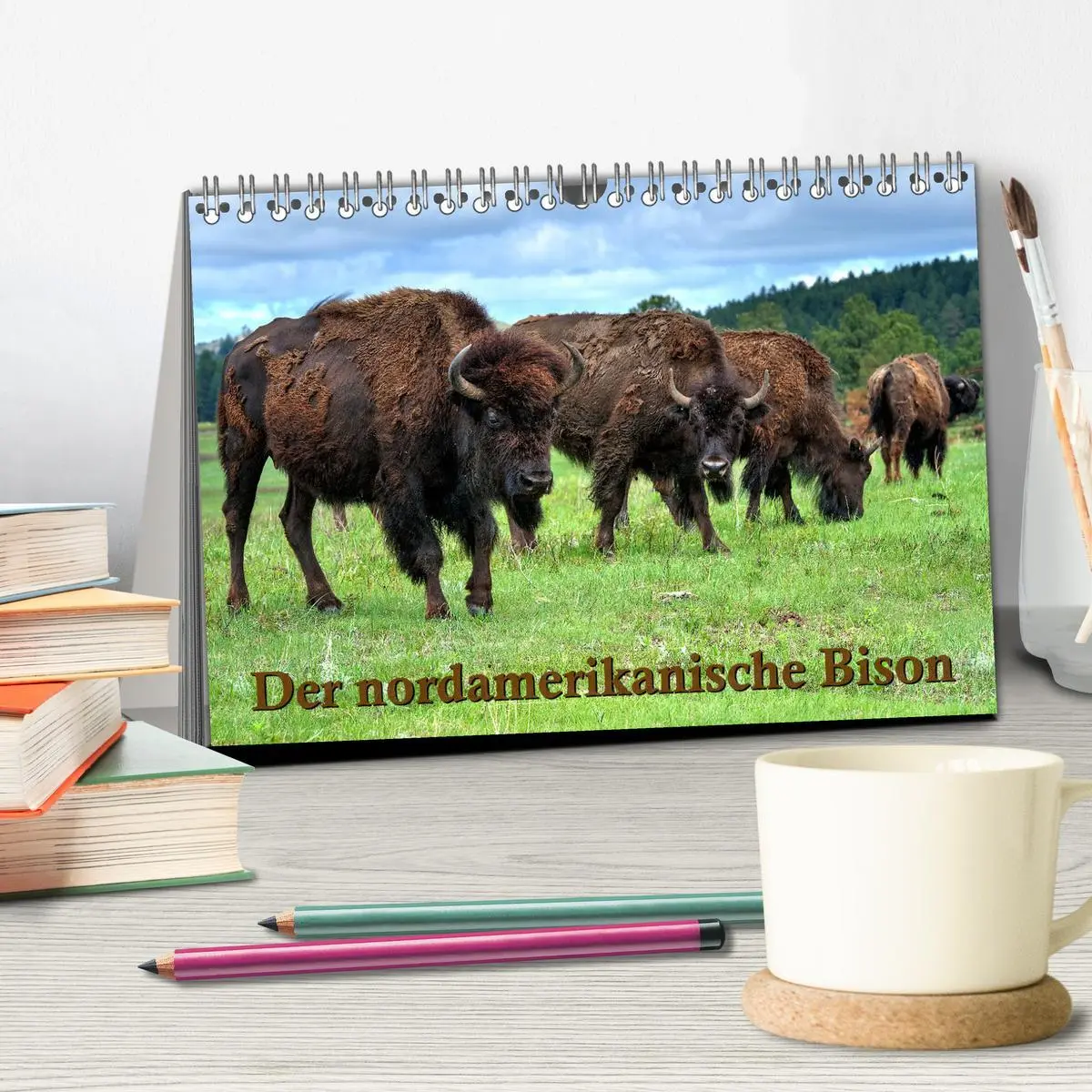 Bild: 9783516000542 | Der nordamerikanische Bison (Tischkalender 2026 DIN A5 quer),...