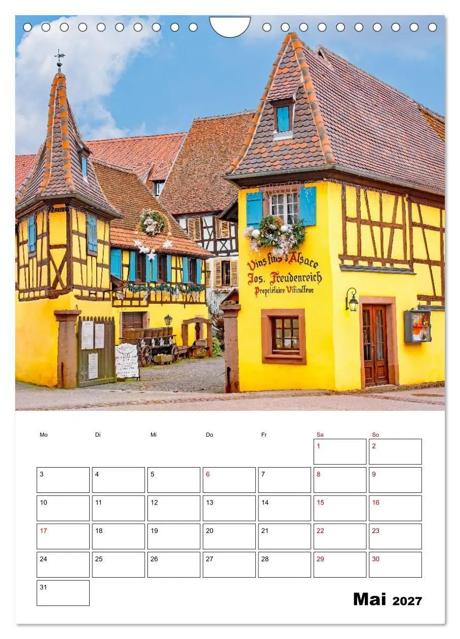 Bild: 9783569260542 | Elsass - Impressionen (Wandkalender 2027 DIN A4 hoch), CALVENDO...