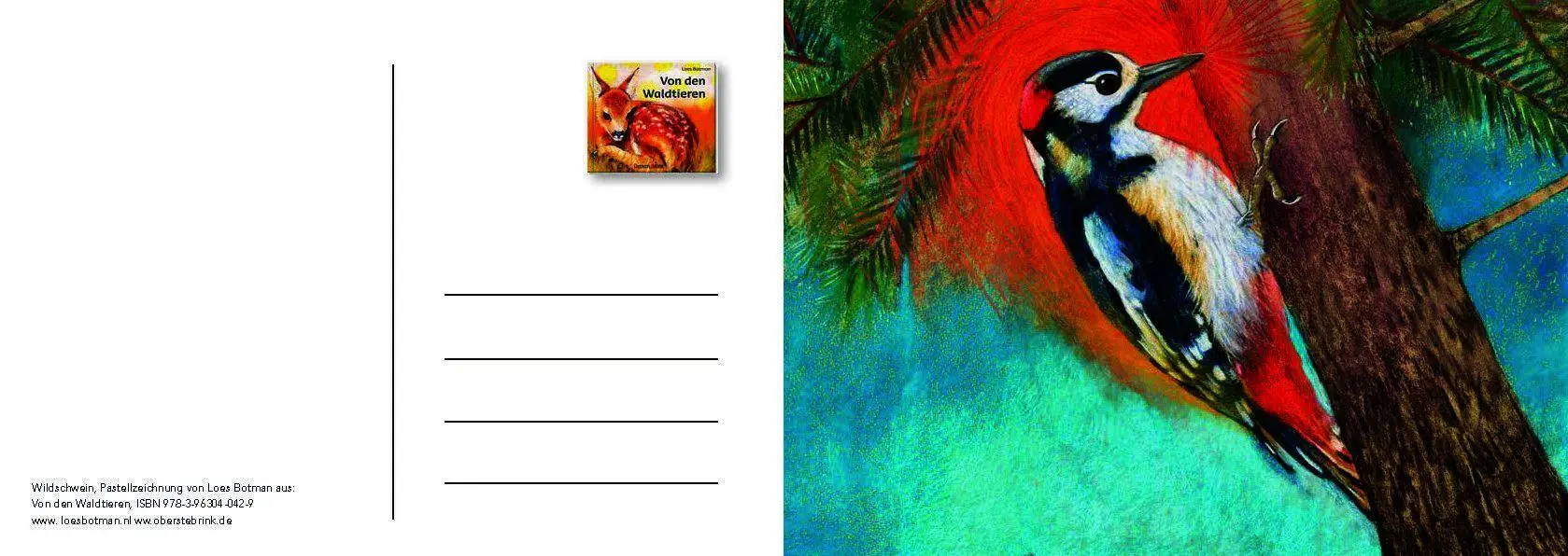 Bild: 9783963040542 | Von den Waldtieren - Ein Postkartenbuch | Loes Botman | Taschenbuch