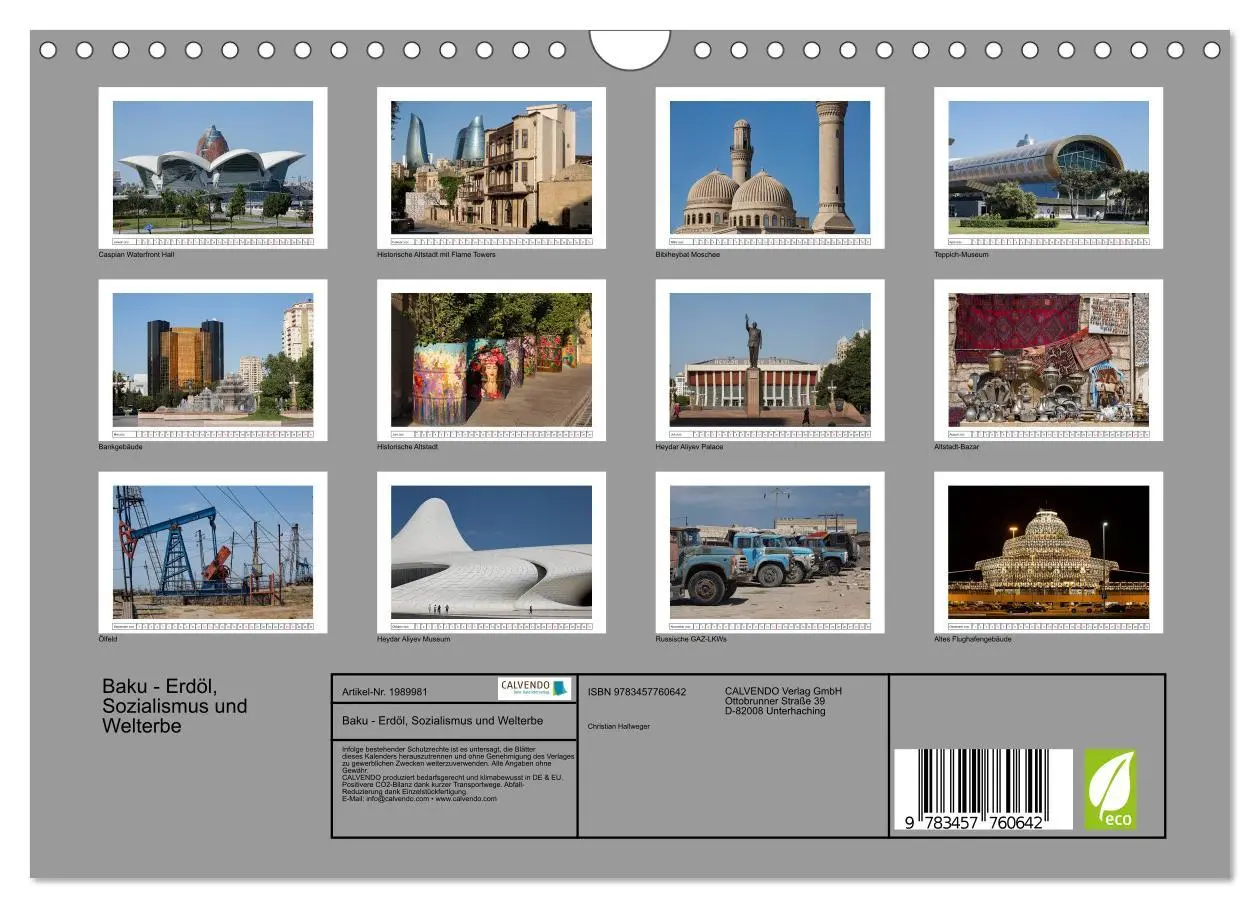 Bild: 9783457760642 | Baku - Erdöl, Sozialismus und Welterbe (Wandkalender 2026 DIN A4...