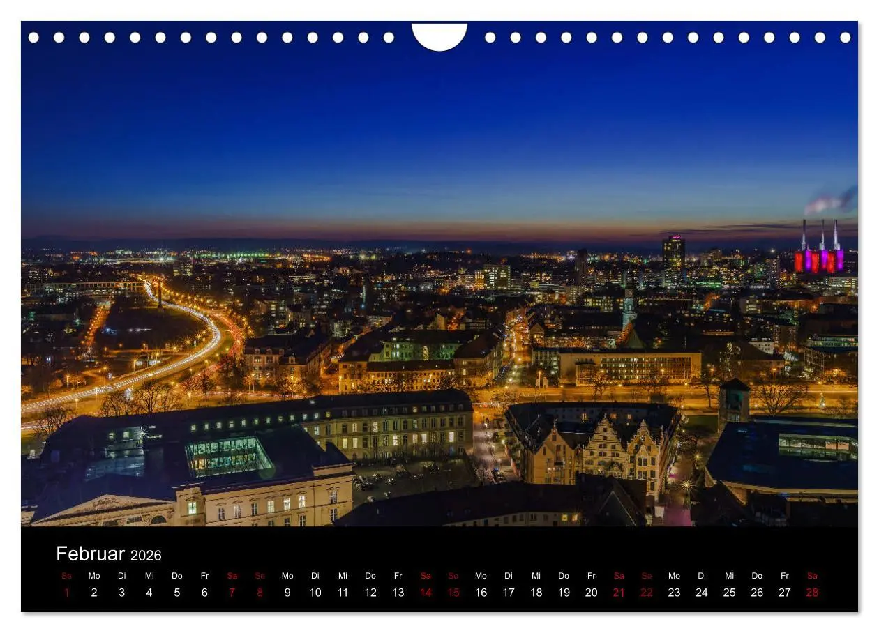 Bild: 9783457900642 | Hannover bei Nacht 2026 (Wandkalender 2026 DIN A4 quer), CALVENDO...