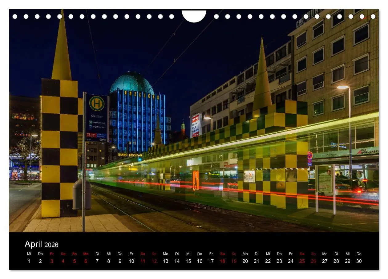 Bild: 9783457900642 | Hannover bei Nacht 2026 (Wandkalender 2026 DIN A4 quer), CALVENDO...