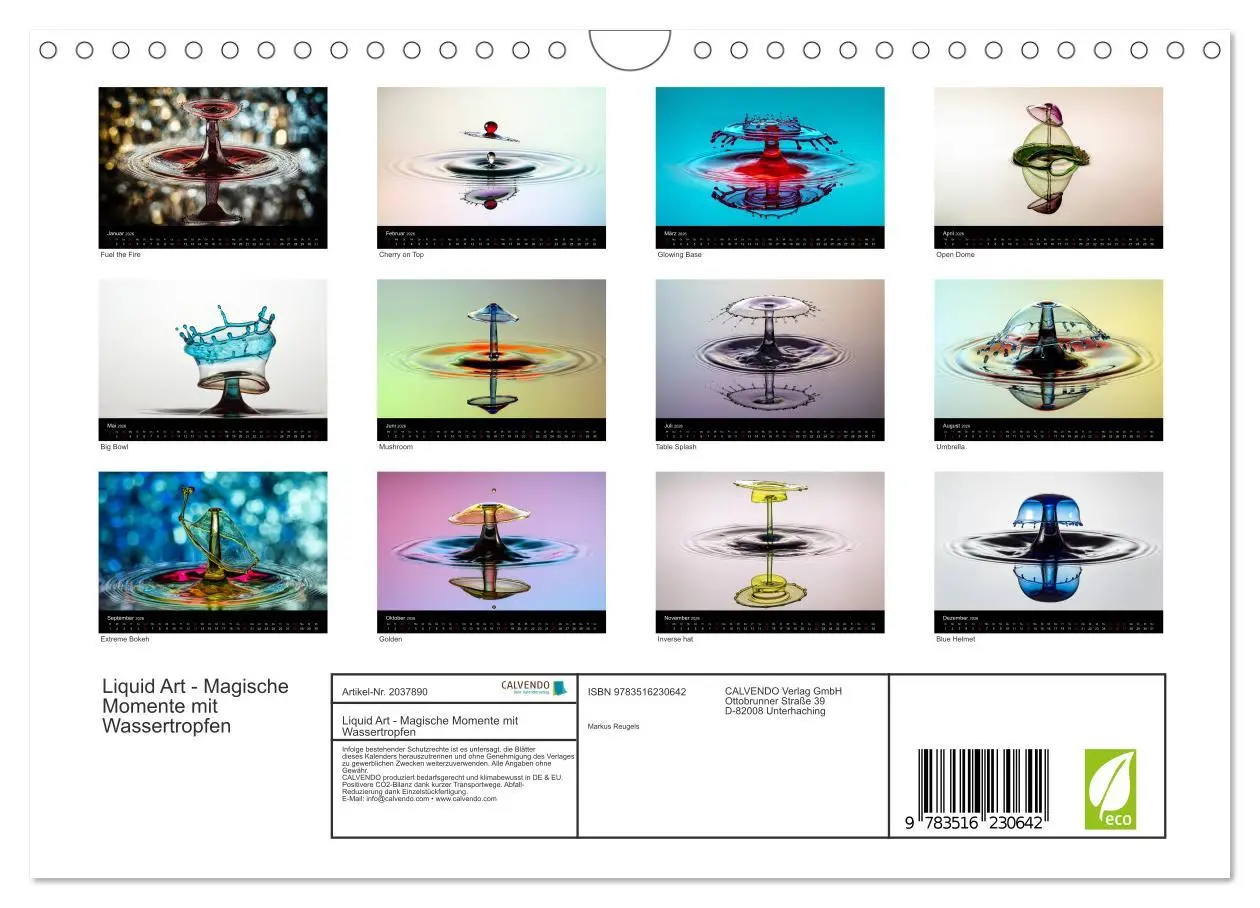 Bild: 9783516230642 | Liquid Art - Magische Momente mit Wassertropfen (Wandkalender 2026...