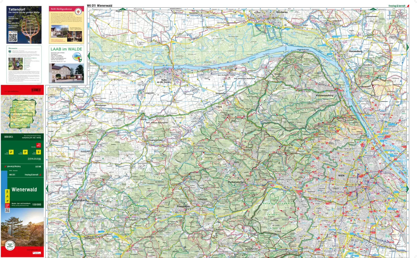 Bild: 9783707920642 | freytag &amp; berndt Wanderkarte WK 011 Wienerwald 1:50.000 | Berndt