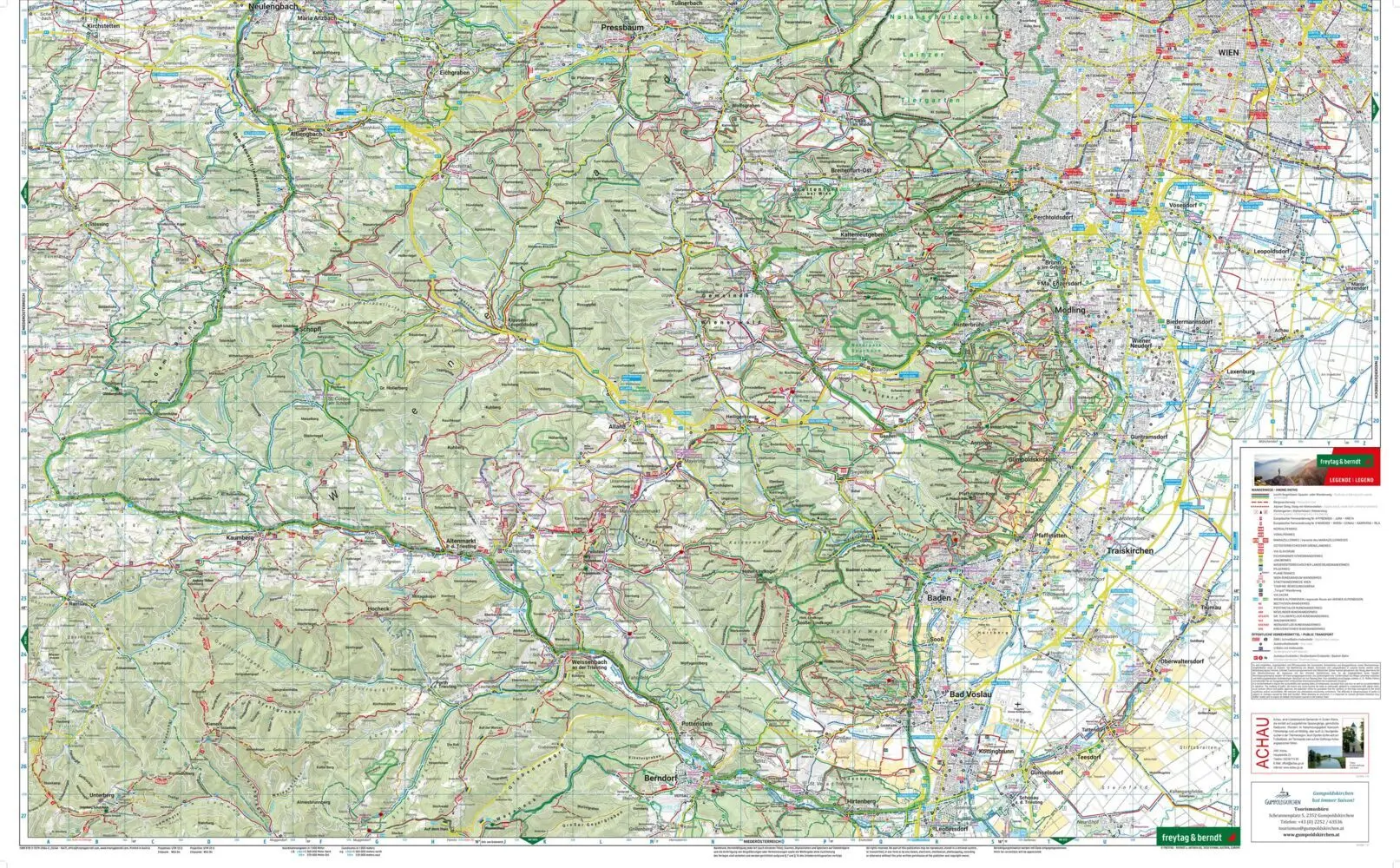 Bild: 9783707920642 | freytag &amp; berndt Wanderkarte WK 011 Wienerwald 1:50.000 | Berndt