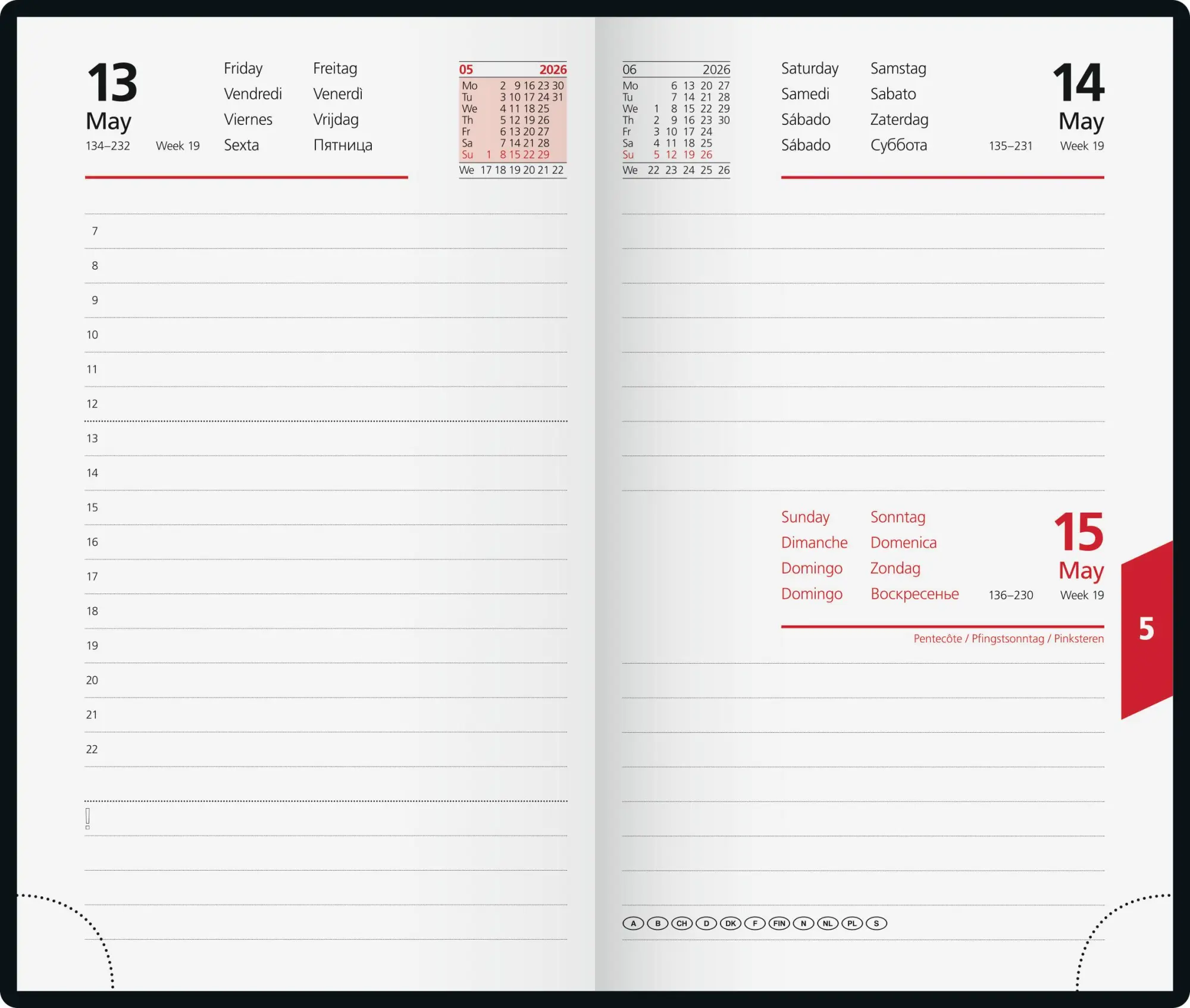 Bild: 4003273790742 | rido/idé 7025013906 Buchkalender Mod. reise-merker 2026 102×172 mm,...