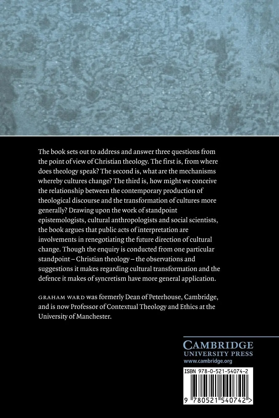 Rückseite: 9780521540742 | Cultural Transformation and Religious Practice | Graham Ward | Buch