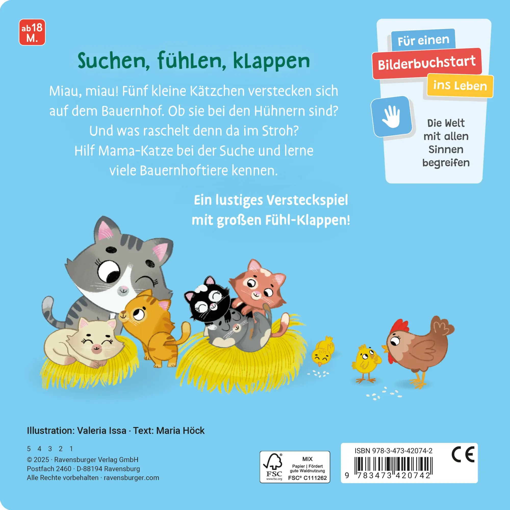 Rückseite: 9783473420742 | Wo seid ihr, kleine Kätzchen? | Maria Höck | Buch | 12 S. | Deutsch