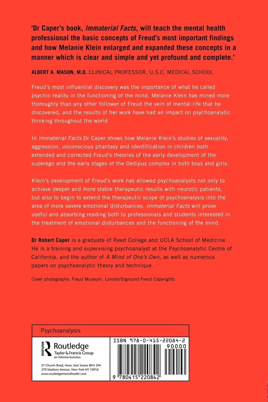 Rückseite: 9780415220842 | Immaterial Facts | Robert Caper | Taschenbuch | Englisch | 1999