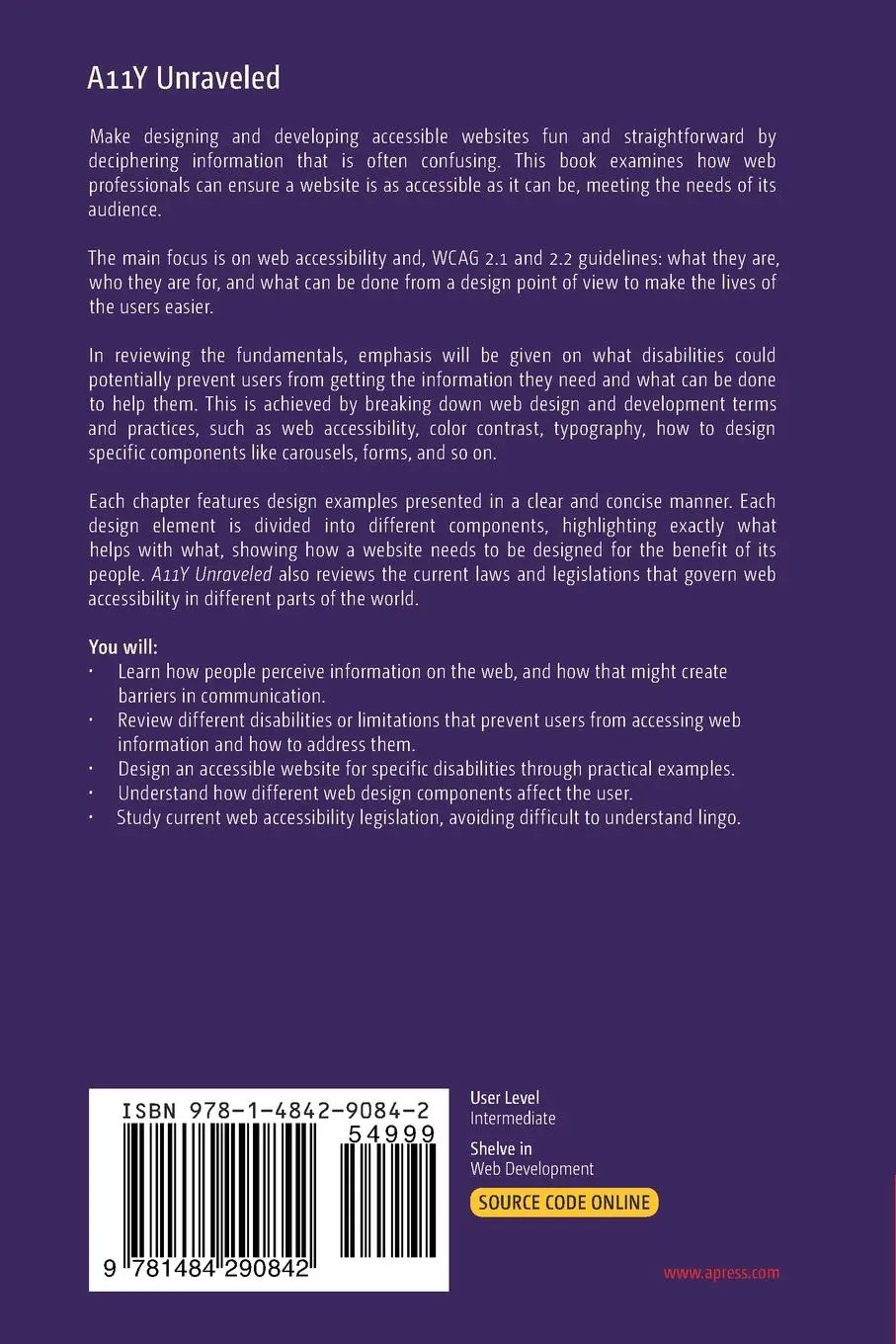 Rückseite: 9781484290842 | A11Y Unraveled | Become a Web Accessibility Ninja | Dimitris Georgakas