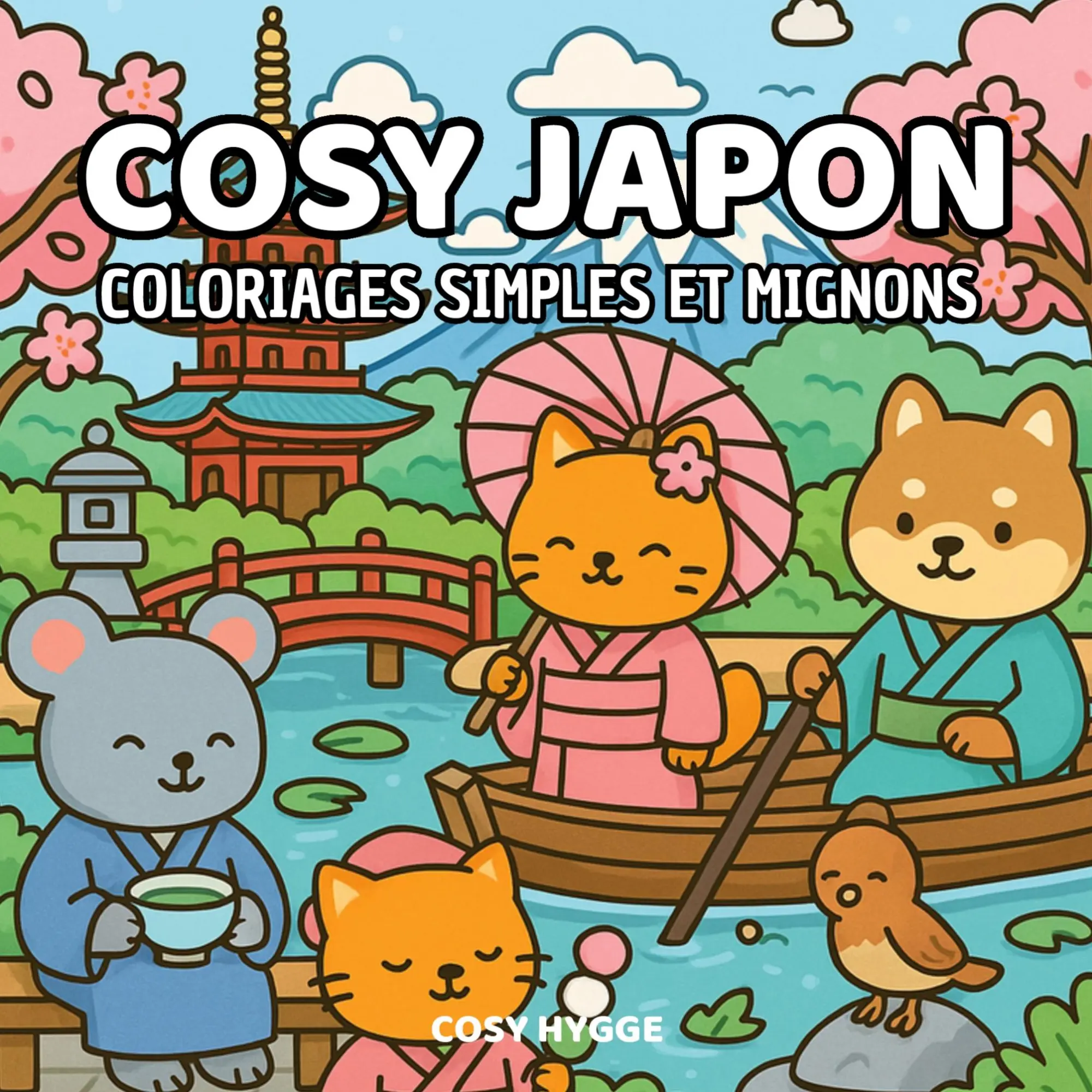 Cover: 9782322580842 | Cosy Japon | Coloriages simples et mignons | Cosy Hygge | Taschenbuch