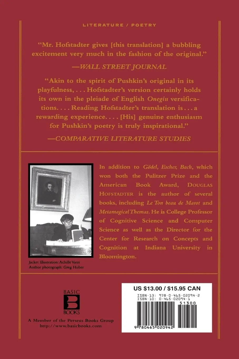 Rückseite: 9780465020942 | Eugene Onegin | A Novel in Verse | Pushkin (u. a.) | Taschenbuch