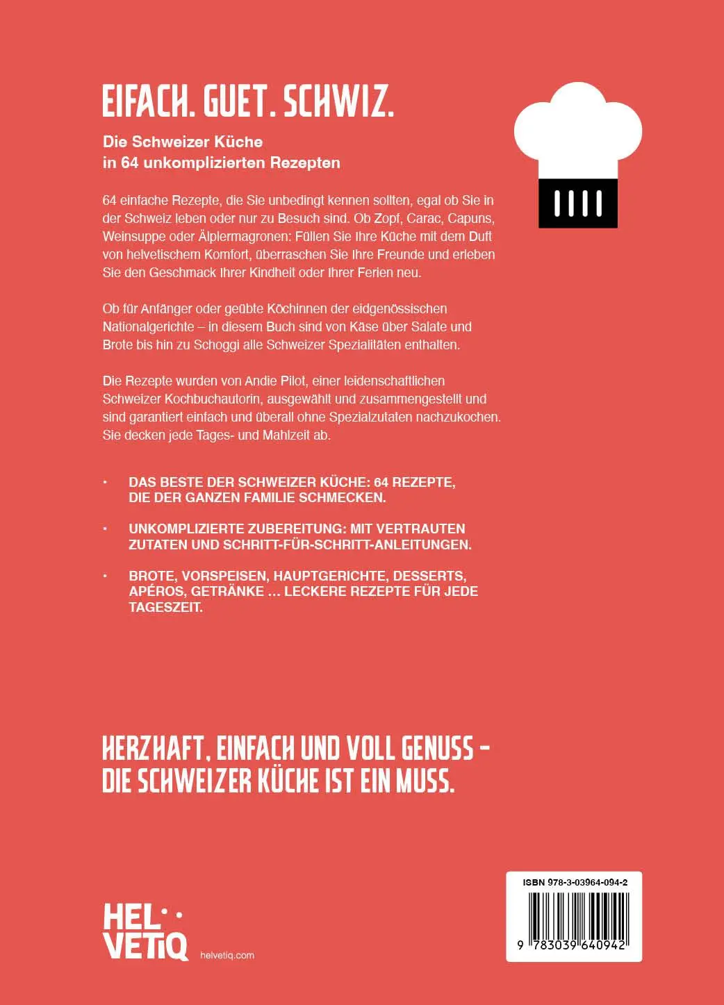 Rückseite: 9783039640942 | Eifach. Guet. Schwiz. | Andie Pilot | Buch | 184 S. | Deutsch | 2025