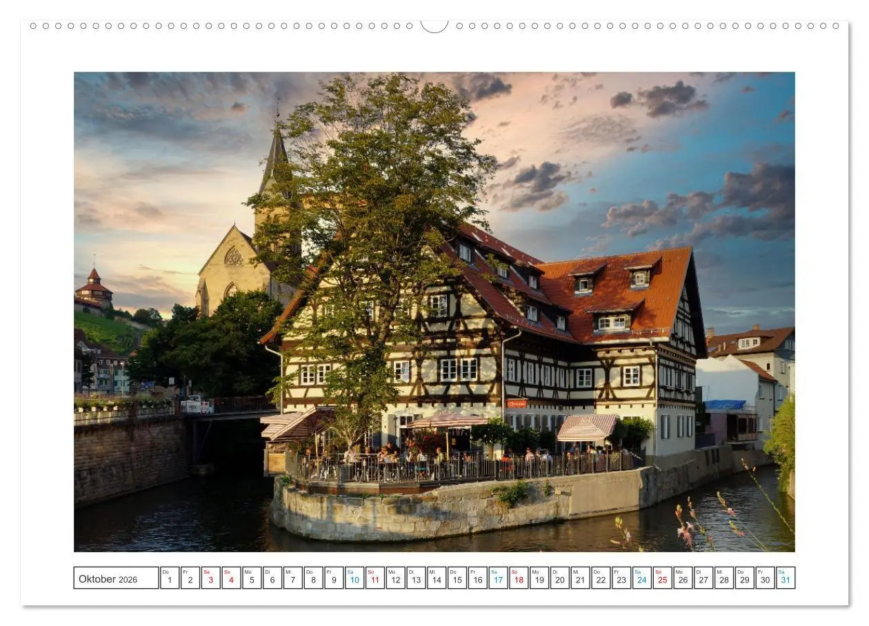 Bild: 9783457590942 | Stimmungsvolles Esslingen (Wandkalender 2026 DIN A2 quer), CALVENDO...
