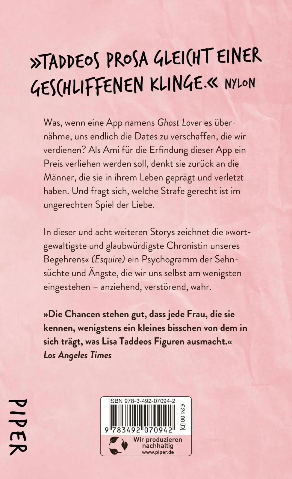 Rückseite: 9783492070942 | Ghost Lover | Lisa Taddeo | Buch | 256 S. | Deutsch | 2023 | Piper