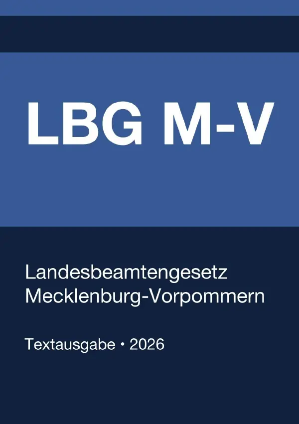 Cover: 9783565400942 | LBG M-V - Landesbeamtengesetz Mecklenburg-Vorpommern 2026 | Buch