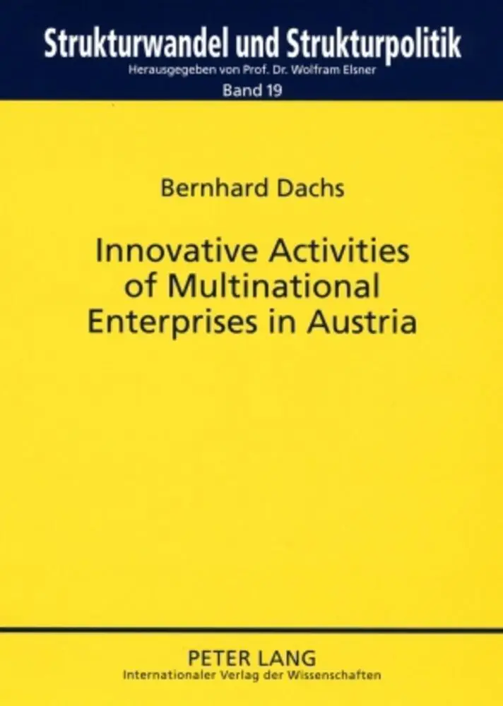 Cover: 9783631590942 | Innovative Activities of Multinational Enterprises in Austria | Dachs