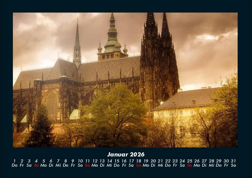 Bild: 9783695400942 | Prag 2026 Fotokalender DIN A4 | Tobias Becker | Kalender | Deutsch