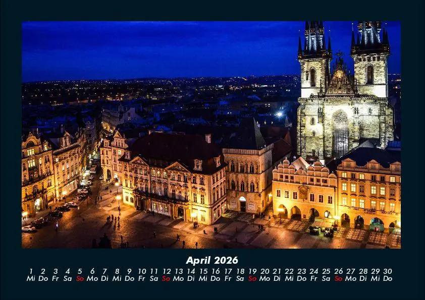 Bild: 9783695400942 | Prag 2026 Fotokalender DIN A4 | Tobias Becker | Kalender | Deutsch