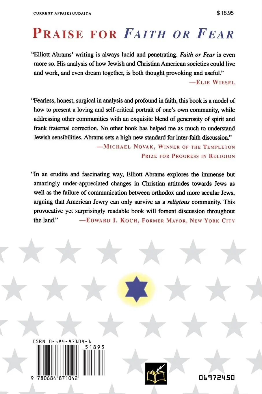 Rückseite: 9780684871042 | Faith or Fear | How Jews Can Survive in a Christian America | Abrams